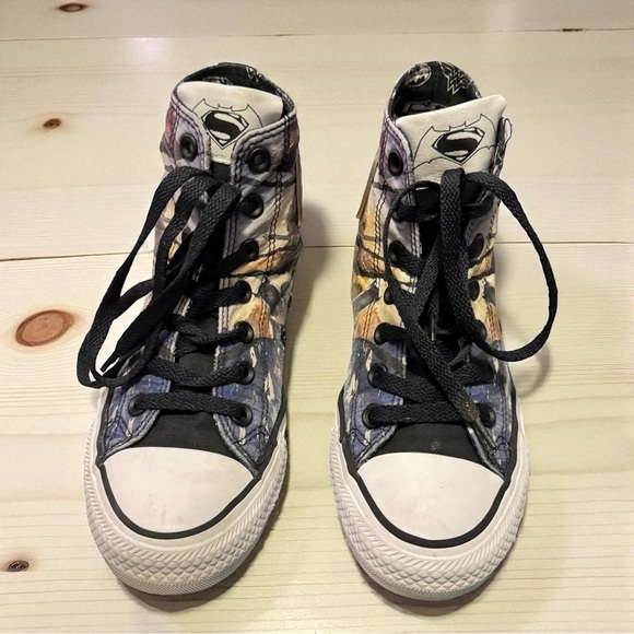 🖤 Converse Batman v Superman High Top Sneakers – Men’s 7.5 / Women’s 9 - Picture 15 of 16
